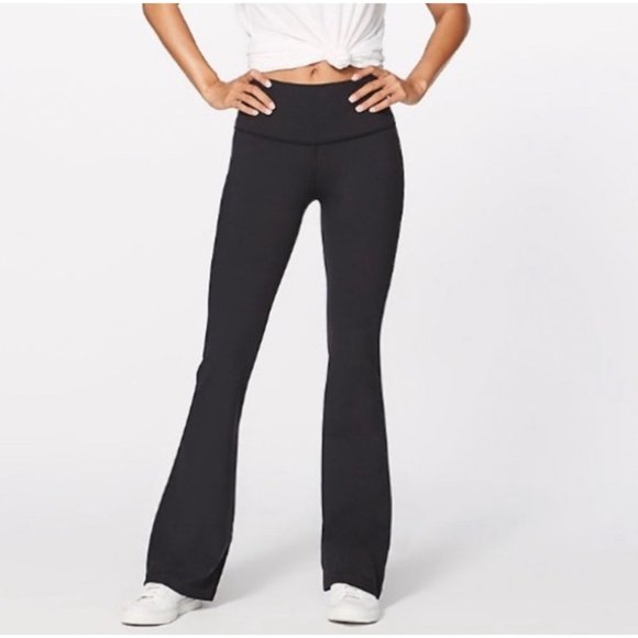 lululemon athletica Pants - LULULEMON Women's Black Throw Back Pant Flared Pants Size 8